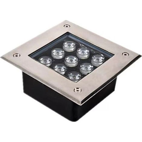 Spot encastrable extérieur sol carré LED IP67 – Acier inoxydable étanche – Lumière blanche 6000K – Forte capacité de charge – Pour éclairage jardin et escalier