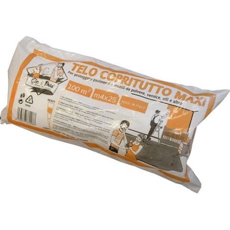 TELO COPRITUTTO in Polietilene Alta densit ROTOLO da 4X25 mt Peso 950 gr.