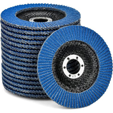 10 Flap Discs Diameter 125 mm x 2.2 cm Grit 80 T29 (1/5)