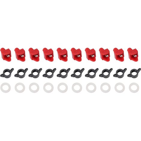 Kit d'abreuvoir automatique horizontal en plastique pour volailles, avec tétines et tuyaux d'arrosage. (1/5)