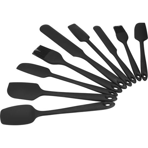 Ensemble de 9 mini spatules flexibles à main pour confiture, gâteaux et crèmes, idéales pour la cuisine et les restaurants. (1/5)