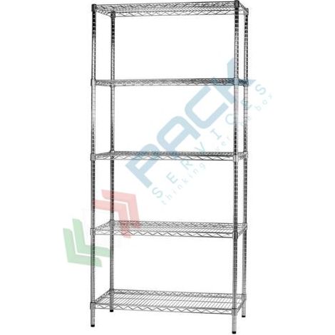 Archimede scaffale metallico scaffale 5 ripiani cm 46 x 91 x h. 200 cucina bagno garage cabina armadio (1/2)