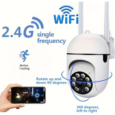 Filiyano-Caméra de surveillance Wi-Fi 1080p avec interphone à 355 degrés pour la sécurité de votre domicile. (1/5)