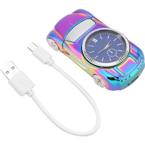 Briquet - Rechargeable USB - Coupe-Vent - Avec Montre - 1 Pièce (1/5)