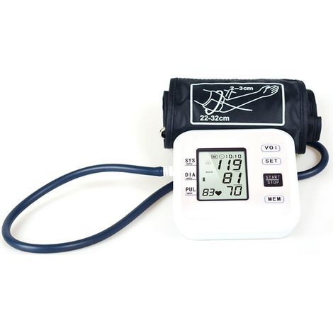 Tensiomètre électronique automatique de bras avec grand écran LCD, outil de mesure intelligent de la pression artérielle (1/2)