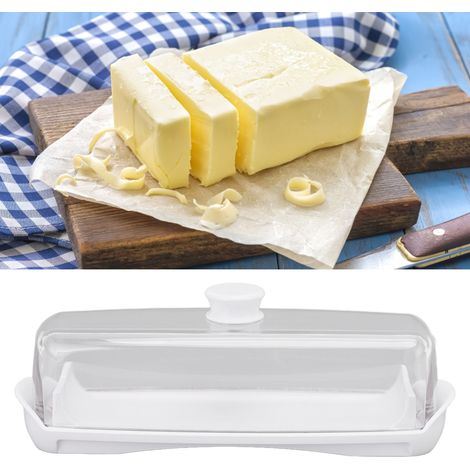 Beurre, coupe-beurre et boîte de rangement avec couvercle, boîte à fromage, coupe-beurre pour pâtisserie avec couvercle transparent (1/5)