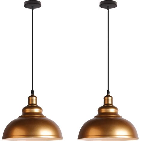2PCS E27 Lámpara Retro Colgante Industrial 30CM Lámpara Del Techo De Hierro De Decoración Para Sala De Estar Cocina Restaurante Bar