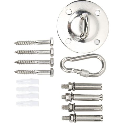 Kit de suspension pour hamac en acier inoxydable 304, robuste et stable, avec support de plafond pour balançoire à sacs de sable. (1/5)