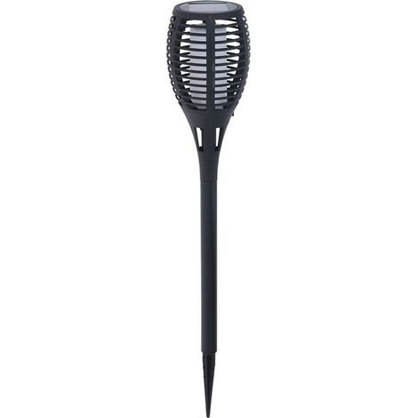 Antorcha de Jardín Progarden Solar Efecto llama Negro Polipropileno Ø 10 x 58 cm (1/2)
