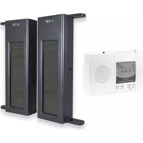 Système d'alarme de périmètre sans-fil 900m récepteur sorties relais + barrières 1B-60 infrarouges solaires (DA600+) (1/5)