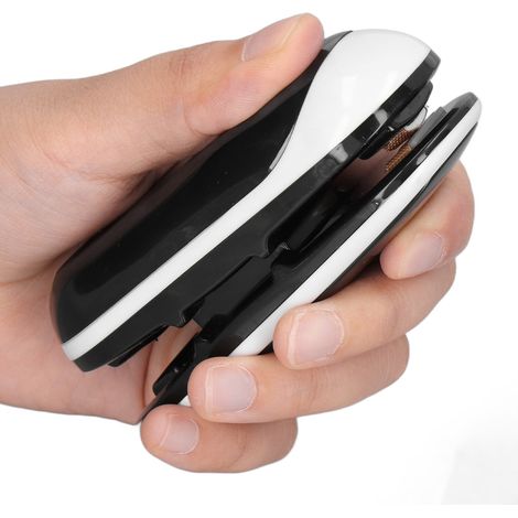 Mini scelleur de sachets chips, outil de scellage portable 2-en-1 avec coupeur et presse, noir (sans pile, livré sans batterie) (1/5)