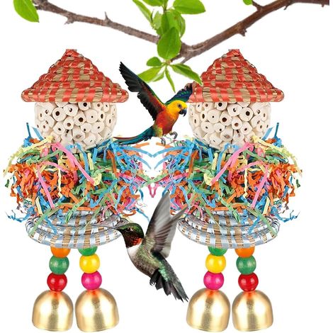 Jouets de Fourragement pour Oiseaux - 2 Pièces Jouets à (1/5)