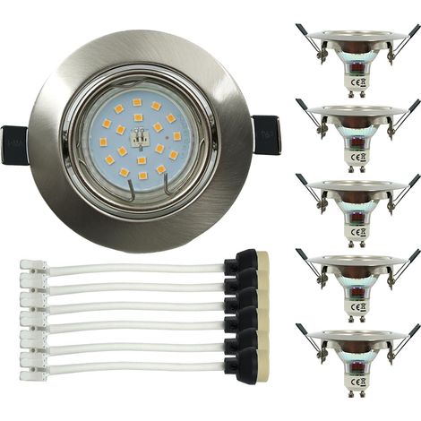 Lampadina LED GU10 5W 550lm 120° Argento con Diffusore Regolabile (1/5)