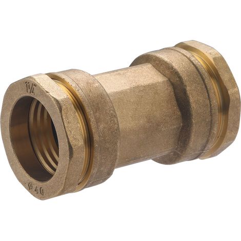 Casquillo de reparación de latón para tubería de PE Ø40 QUICK PLOMBERIE