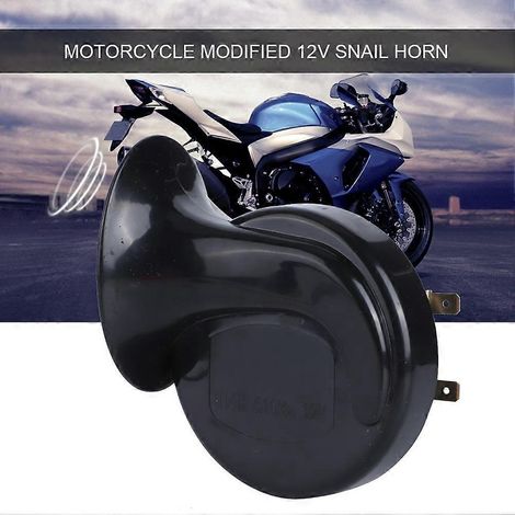 Klaxon électrique universel pour moto, 12 V, 110 dB, 510 Hz, type escargot, avec haut-parleur. (1/5)