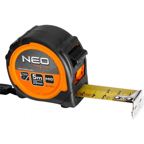 Stahlmaßband 5 m x 25 mm mit Magnet NEO 67-115-1 (1/5)