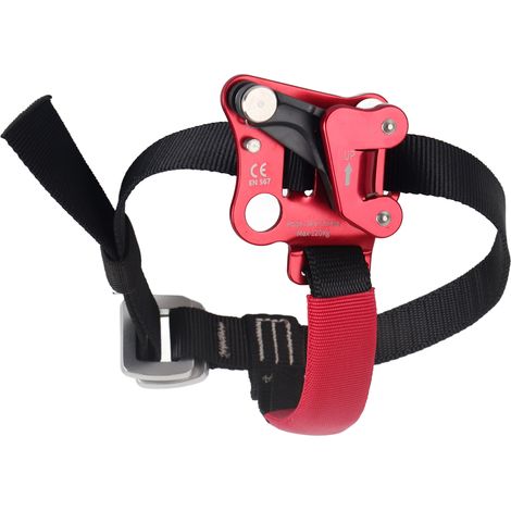 Ascenseur de Pied Droit en Aluminium Aviation pour Escalade et Randonnée, Accessoire Antichute Protecteur Équipement Montagne (Riser Rouge Pied Droit) (1/5)
