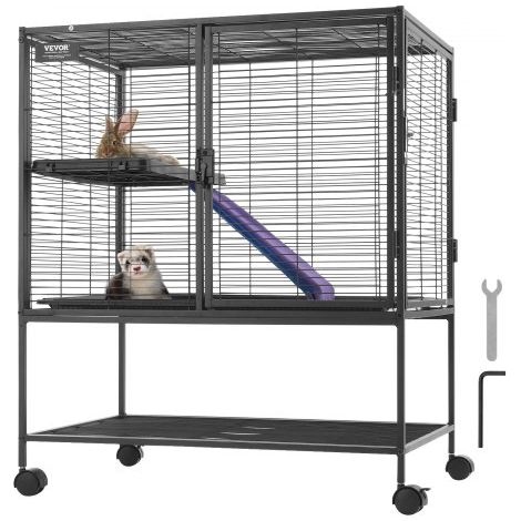 Cage à furet en métal roulante 920 mm grande cage pour petits (1/5)