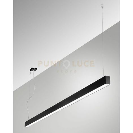 MILLET SOSPENSIONE NERA  4000K 3580LM 23W OPALE ON/OFF IP40 100CM