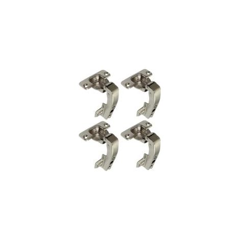 Lot de 4 charnières invisibles 90° clipsables – Pour porte de meuble d'angle – Amortisseur intégré – Ouverture de montage 35mm (1/5)