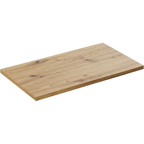 Plan für Waschtischunterschrank BRAZZA – 80 cm – Helles Eichenholz – Dicke 2,5 cm – Aufsatz