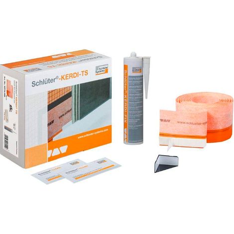 Set complet de raccord étanche 2 mètres – Bande d'étanchéité polyéthylène – Colle Schlüter-KERDI-FIX incluse – Angle de montage (1/3)