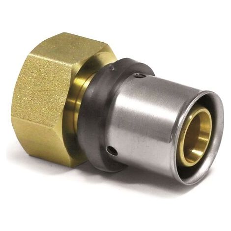 Press-Verschraubung mit Überwurfmutter 1 1/4'' IG - flachdichtend - für Alu-Verbundrohr 32 x 3,0 mm (1/5)