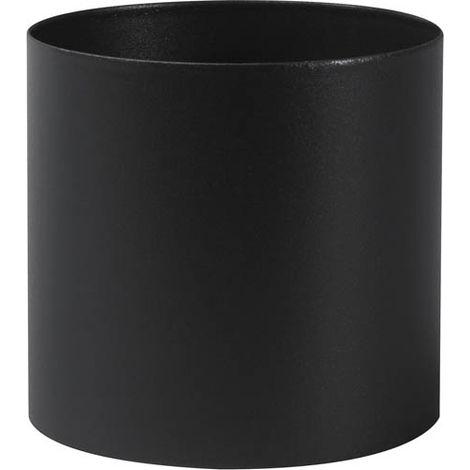 TEN – Raccord émaillé noir mat femelle-femelle Ø150 12cm – Acier émaillé résistant aux acides et hautes températures – Pour chaudières gaz et fuel