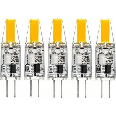 G4 LED 220V 3W 2700K warmweiß 160LM, Silikonlampen ersetzen herkömmliche 30W-Halogenlampen, 5er-Pack (1/5)