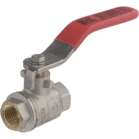 Kugelhahn BSP 2x IG 1/4" + Edelstahlgriff UNIVERSAL KS14FKR (1/3)