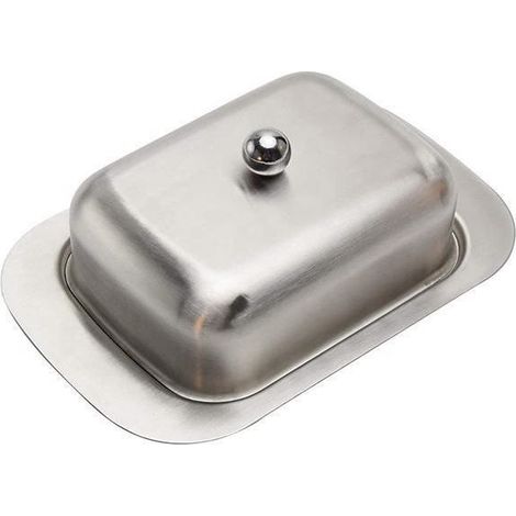 Beurrier couvert, beurrier en acier inoxydable, boîte de rangement pour fromage, beurrier rectangulaire pour la maison, la cuisine, le restaurant occidental, design élégant (1/5)