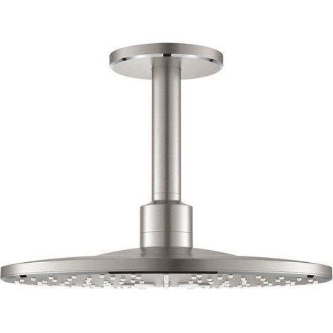 Grohe Rainshower douche de tête + bras rond supersteel