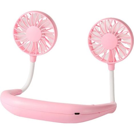 AMXCNOY Kompakter und tragbarer Mini-Nackenventilator mit USB-Anschluss, 3 Geschwindigkeitsstufen, ideal für Büro, Reisen und Camping (1/5)