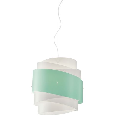 Lampadario a sospensione BEA una luce Verde diametro 40x h39 cm (1/2)