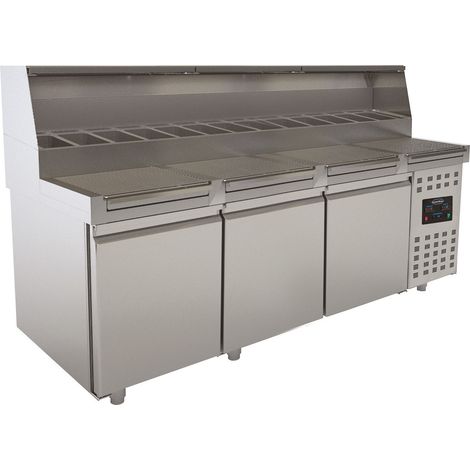 Table Pizza Réfrigérée pour Préparation - 3 Portes - Combisteel