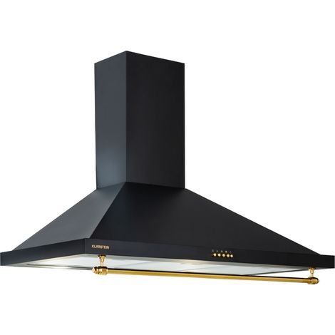 Klarstein Kitchen Cooker Hood, Chimney Cooker Hoods 90cm, Wall Mount Extractor Fan for Kitchens w/ LED Lights, Cooker Hood Grease Filters, 591.5m³/h Airflow Cooker Hoods, Steel Extractor Fan Hood (1/5)