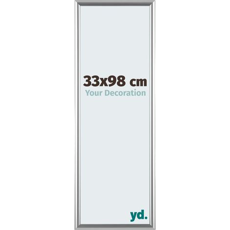 yd. - Cadre photo 33x98 - Argent - Plastique - Bordeaux