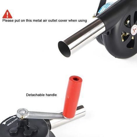 Souffleur à main pour l'extérieur, souffleur manuel pour la maison, sèche-cheveux portable, petit outil de cuisson pour barbecue en plein air (1/3)