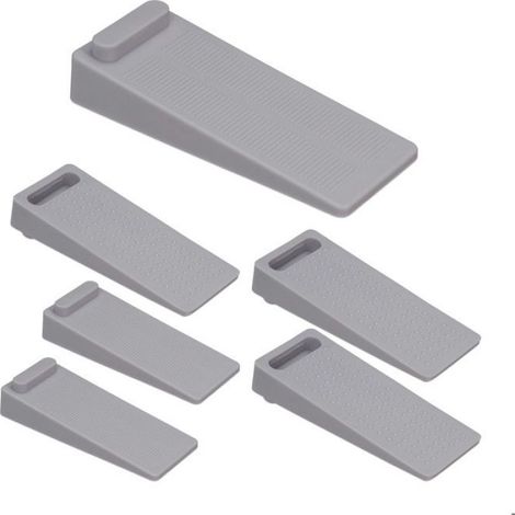 Cale-Porte - PVC - Hauteur Réglable - Antidérapant - Pour Sol Intérieur Extérieur Garage - Lot De 6 (1/5)