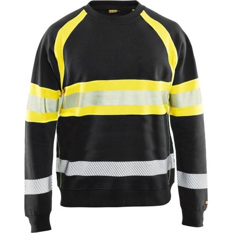 Felpa da lavoro ad alta visibilità 3359 - Nero/Giallo fluorescente XXXL (1/5)