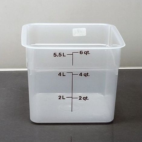 Barattolo quadrato in polipropilene Lt.5,7