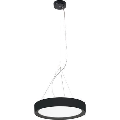 PLATE – Lampada a Sospensione LED 30W IP40 CRI90, CCT Switch 2700-3000-4000K, Struttura in Alluminio Nero - Rossini Illuminazione (1/5)