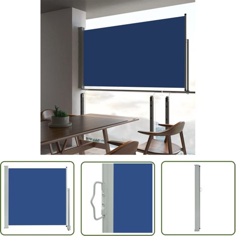 Auvent latéral rétractable de patio - Auvent de jardin Soleil imperméable 160x300 cm Bleu BV349621 - BonneVie (1/5)