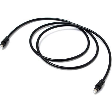 Câble Optique Numérique Audio Plastique et Métal TV Barre de Son Dvd Longueur 3 mètres, Coloris Noir, pour Connexion Dvd et Télévision, Compatible Barre de Son, Câble Fibre Optique Audio (1/5)