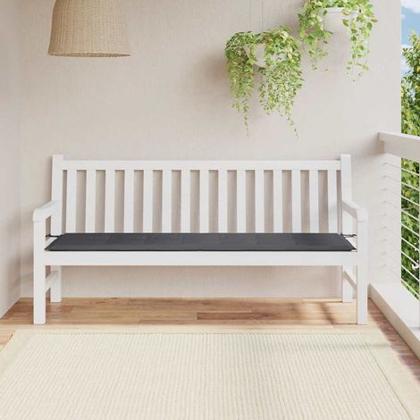 Coussin de banc de jardin anthracite 180x50x3 cm tissu oxford (1/5)