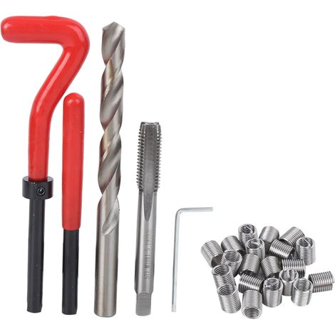 Kit de réparation de filetage M10 - 25 pièces : foret, taraud et outil pour filets abîmés (1/5)