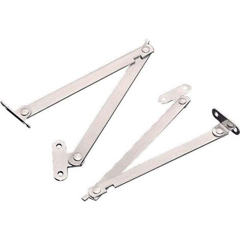 Cerniera per mobili, 4 pezzi, cerniera di sollevamento in metallo, supporto per cerniera regolabile, cerniera pieghevole argento per porte, armadi e finestre