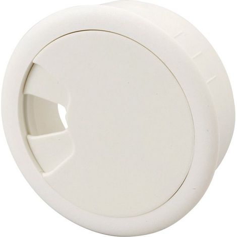 Paso-cable para bandeja de mesa blanco, 72 x 60 x 21 mm (por 10)