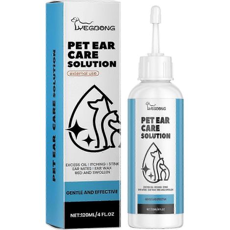 25-26 Yegbong Solution de lavage auriculaire pour chiens et chats - Nettoyage doux universel - Élimine les odeurs auriculaires