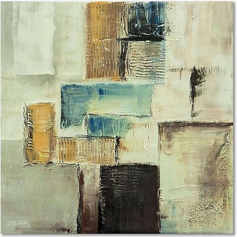 Tableau bois 70 abstraction - 50 x 50 cm (1/4)